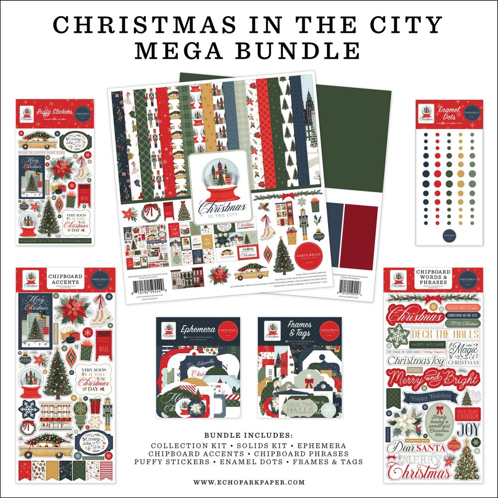 Carta Bella Christmas In The City 12 x 12 Mega Bundle cbcic456050