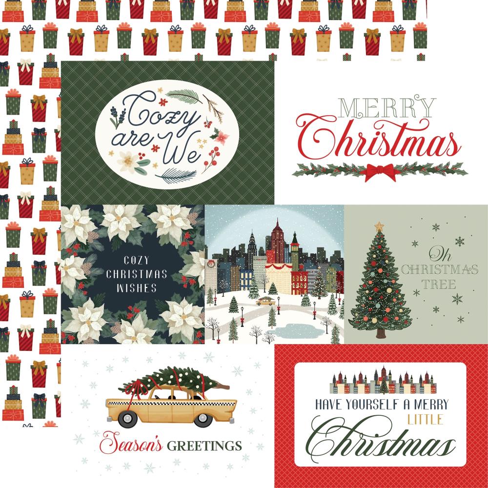 Carta Bella Christmas In The City 12 x 12 Mega Bundle cbcic456050 6X4 Journaling Cards