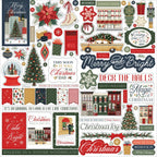 Carta Bella Christmas In The City 12 x 12 Mega Bundle cbcic456050 Cardstock Stickers