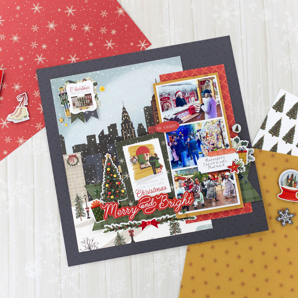 Carta Bella Christmas In The City Ephemera cbcic456024 Merry And Bright Layout