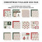 Carta Bella Christmas Village 6 x 6 Paper Pad cbcv458023 Detailed View