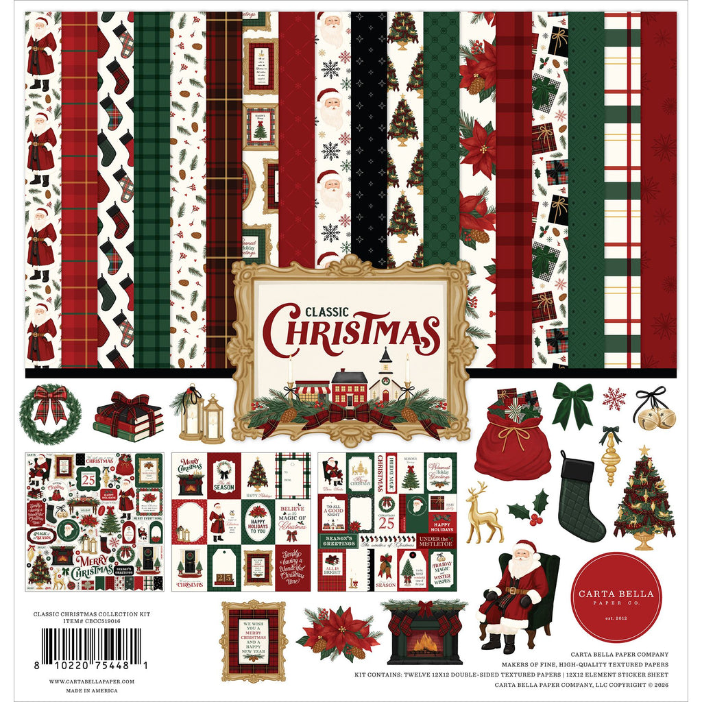 Carta Bella Classic Christmas 12 x 12 Collection Kit cbcc519016