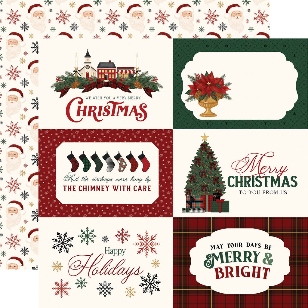 Carta Bella Classic Christmas 12 x 12 Collection Kit cbcc519016 Holiday Journaling Cards