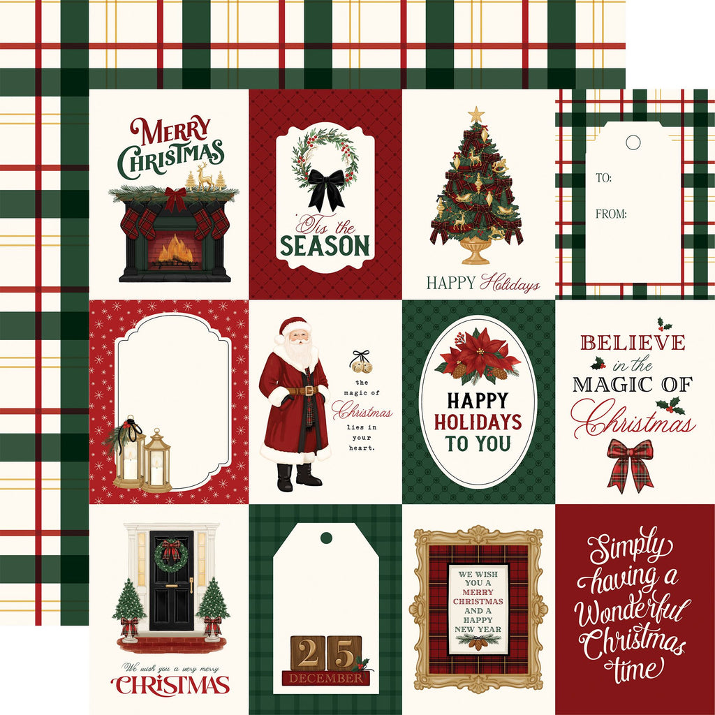 Carta Bella Classic Christmas 12 x 12 Collection Kit cbcc519016 Journaling Cards