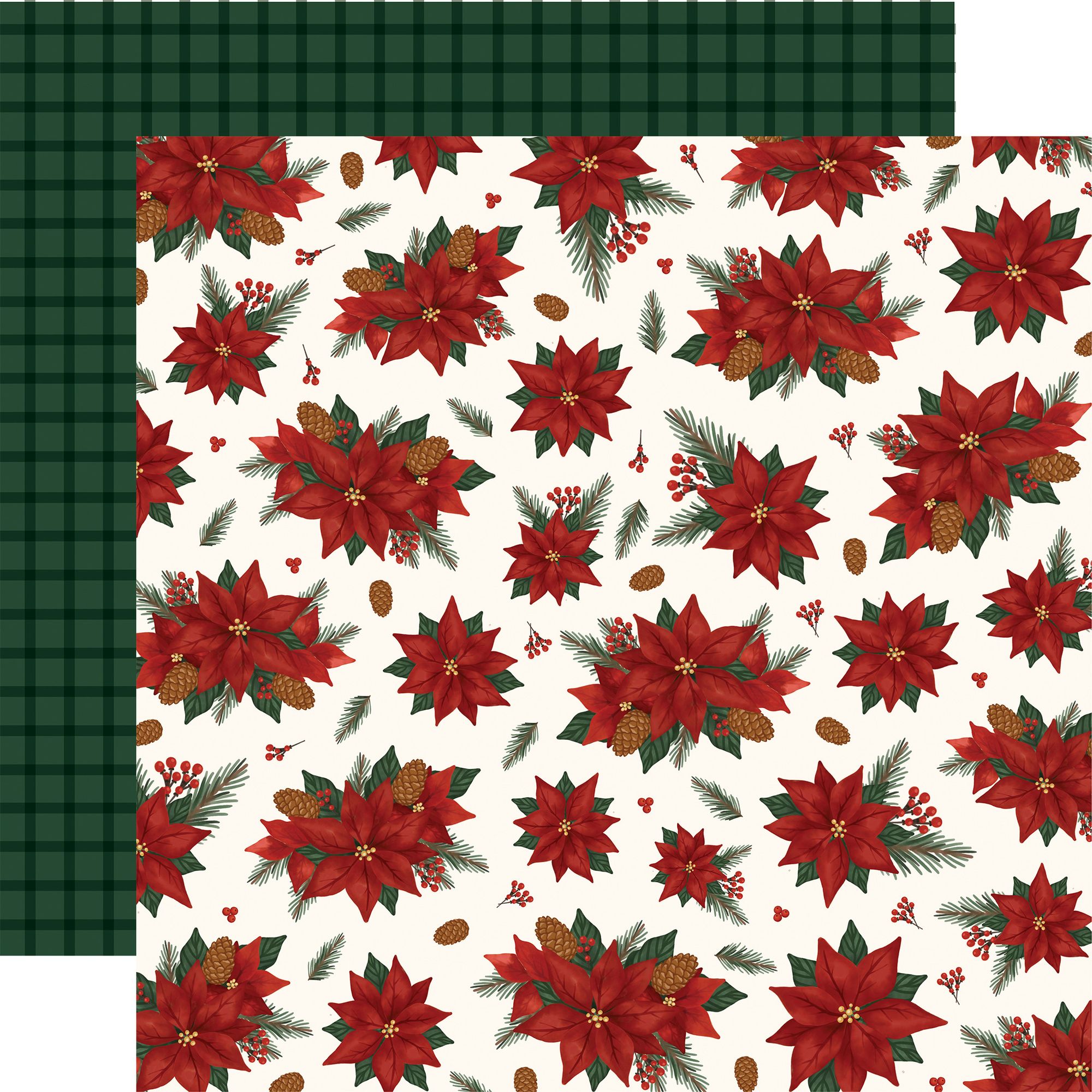 Carta Bella Classic Christmas 12 x 12 Collection Kit cbcc519016 Joy And Peace Poinsettias