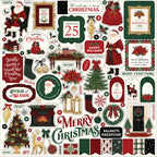 Carta Bella Classic Christmas 12 x 12 Collection Kit cbcc519016 Sticker Sheet