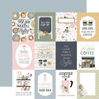 Carta Bella Coffee Shop 12 x 12 Collection Kit cbcs446016 3"X4" Journaling Cards