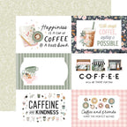 Carta Bella Coffee Shop 12 x 12 Collection Kit cbcs446016 6"X4" Journaling Cards