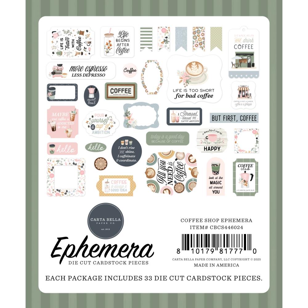 Carta Bella Coffee Shop Ephemera cbcs446024 Packaging Image