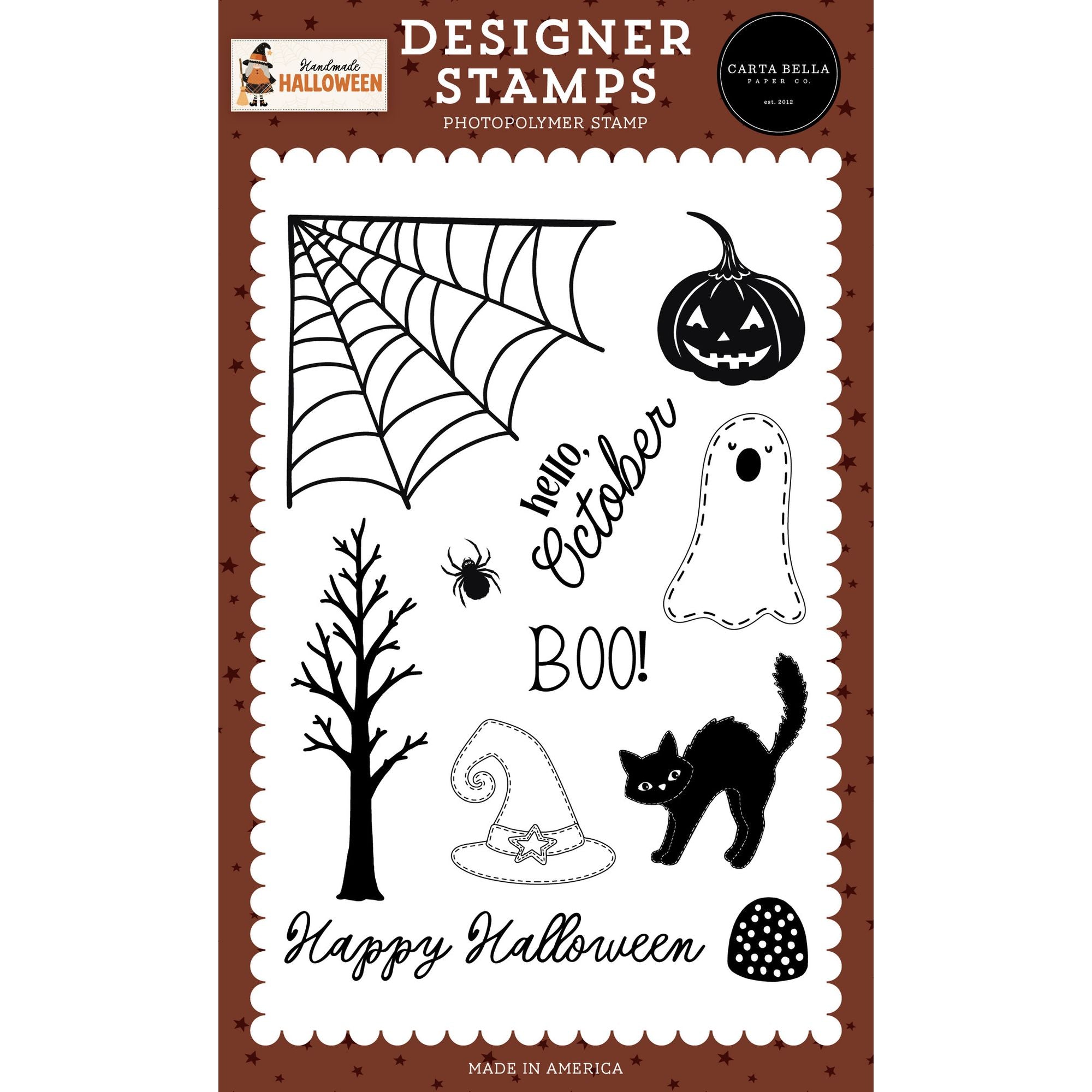 Carta Bella Corner Spider Web Clear Stamps cbhe512040