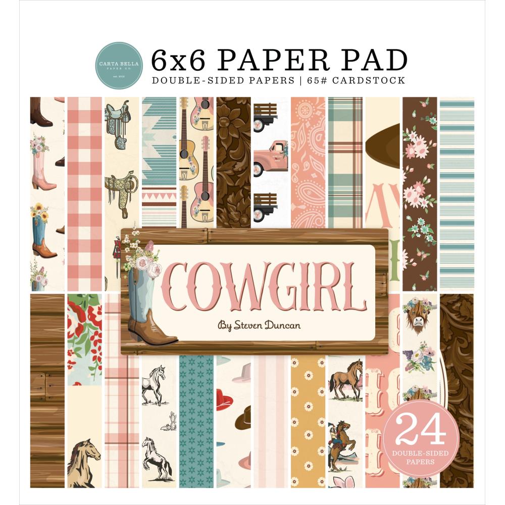 Carta Bella Cowgirl 6 x 6 Paper Pad cbcg436023