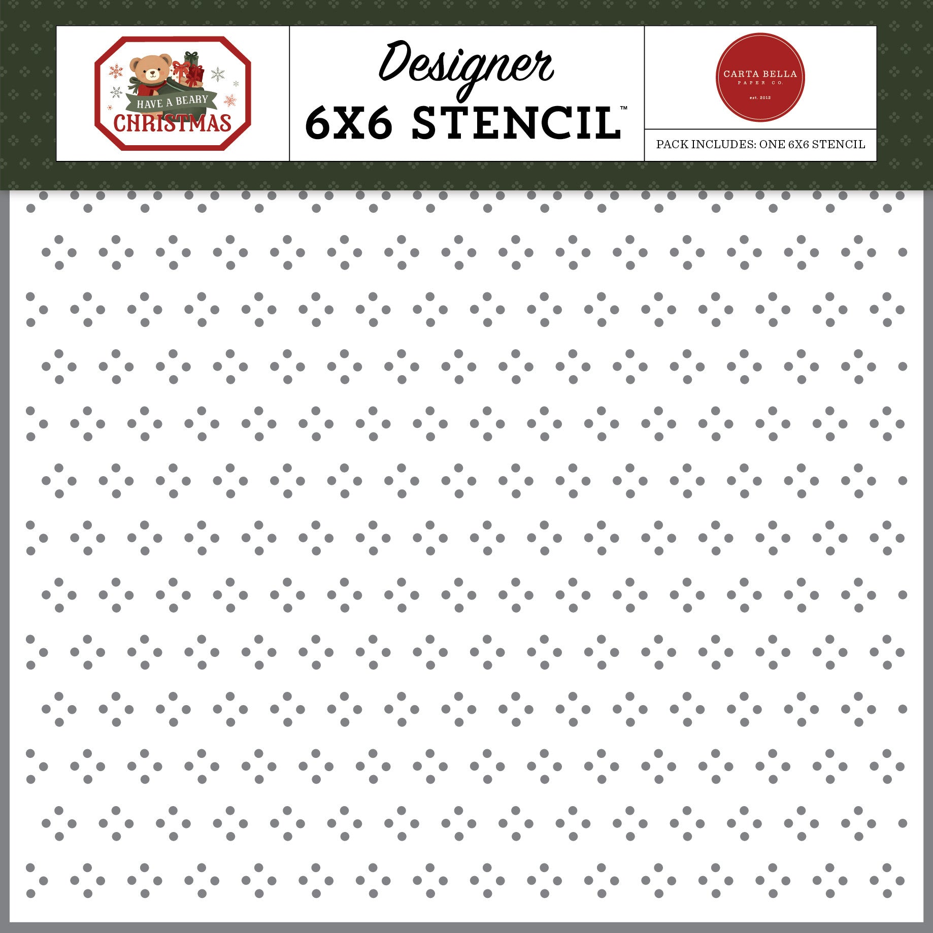 Carta Bella Dashing Dots 6 x 6 Stencil cbbc518034