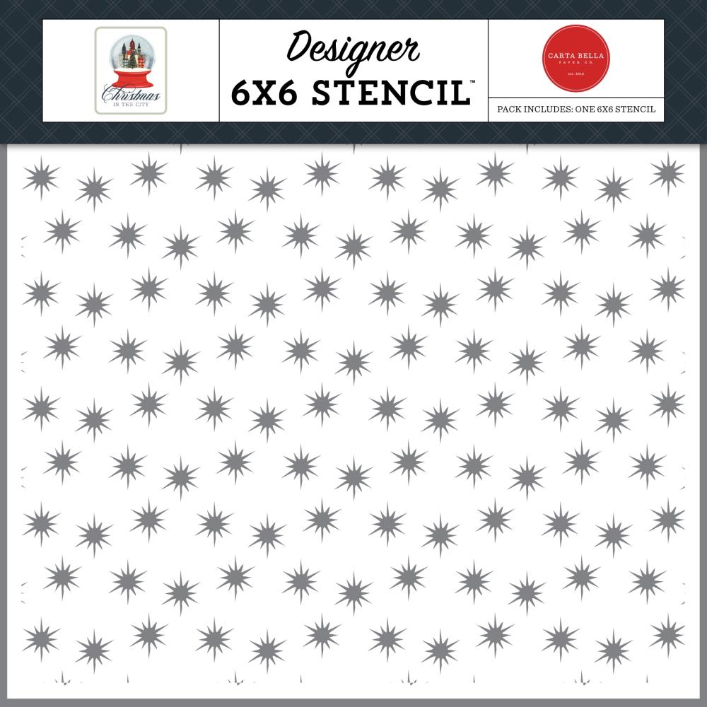 Carta Bella Dear Santa Stars 6 x 6 Stencil cbcic456033