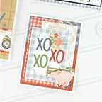 Carta Bella Farm Animals Clear Stamps cbotf422040 XO Card