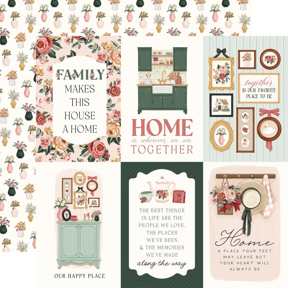 Carta Bella Feels Like Home 12 x 12 Collection Kit cbflh476016 4X6 Journaling Cards