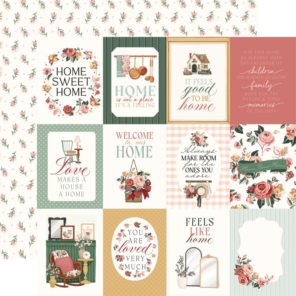 Carta Bella Feels Like Home 12 x 12 Mega Bundle cbflh476050 3x4 Journaling Cards