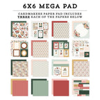 Carta Bella Feels Like Home 6 x 6 Mega Paper Pad cbflh476031 Detailed Image