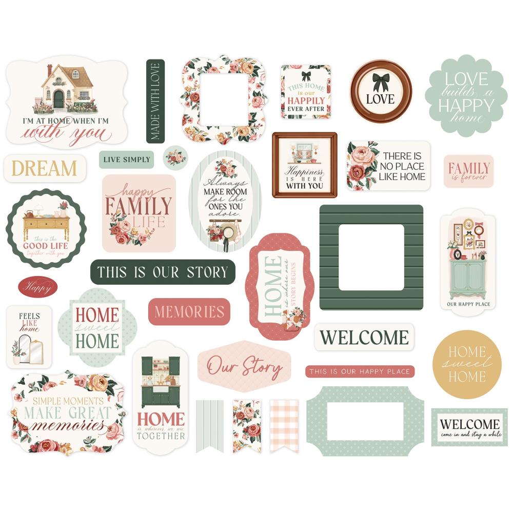 Carta Bella Feels Like Home Ephemera cbflh476024 Family Sentiments