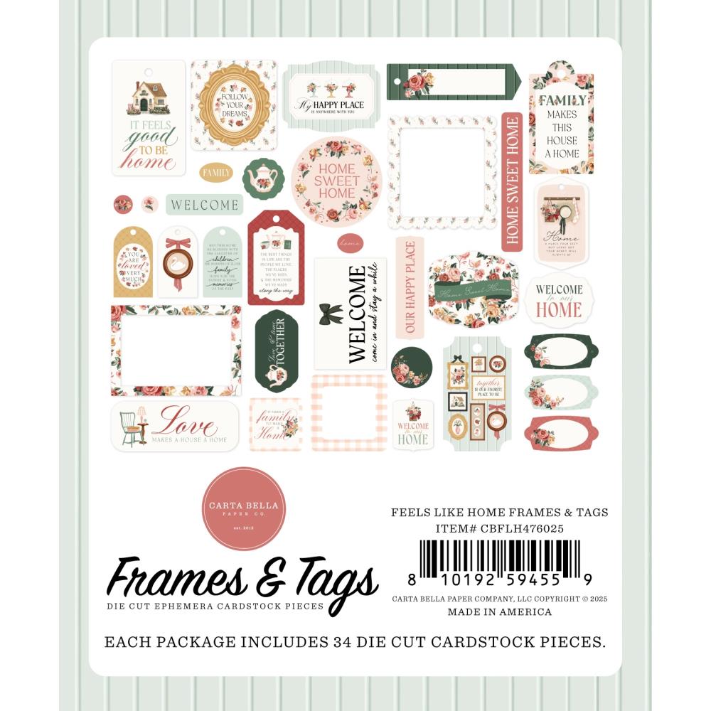 Carta Bella Feels Like Home Frames And Tags cbflh476025 House Sentiments