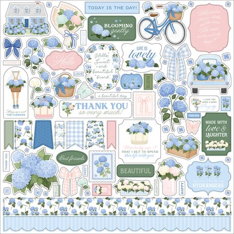 Carta Bella Flower Shoppe 12 x 12 Collection Kit cbfs505016 Cardstock Stickers