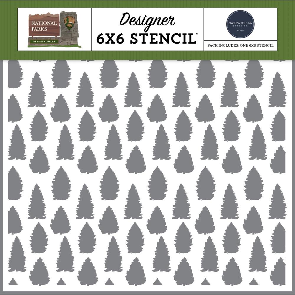Carta Bella Forest Pines 6 x 6 Stencil cbn443033
