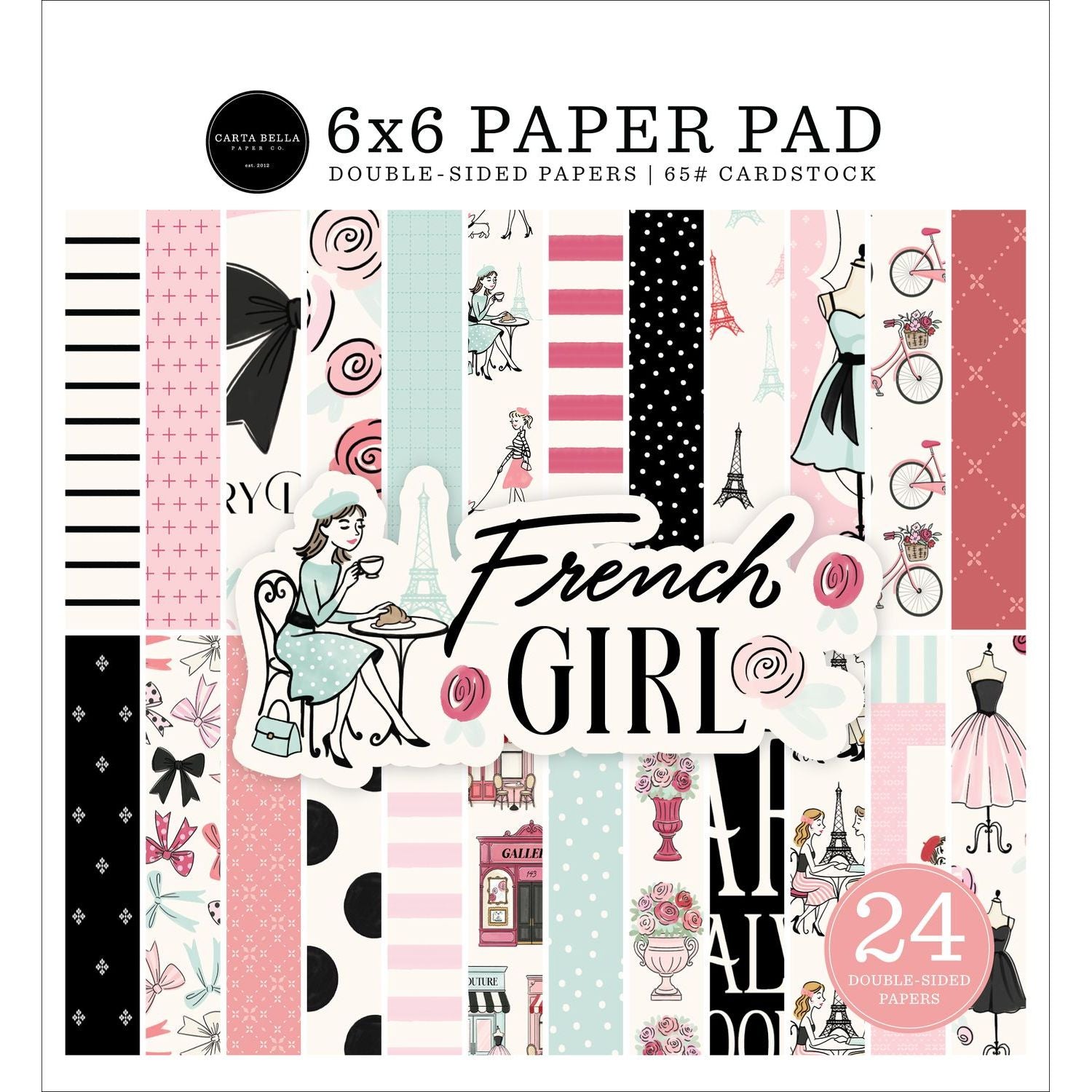 Carta Bella French Girl 6 x 6 Paper Pad cbfg490023