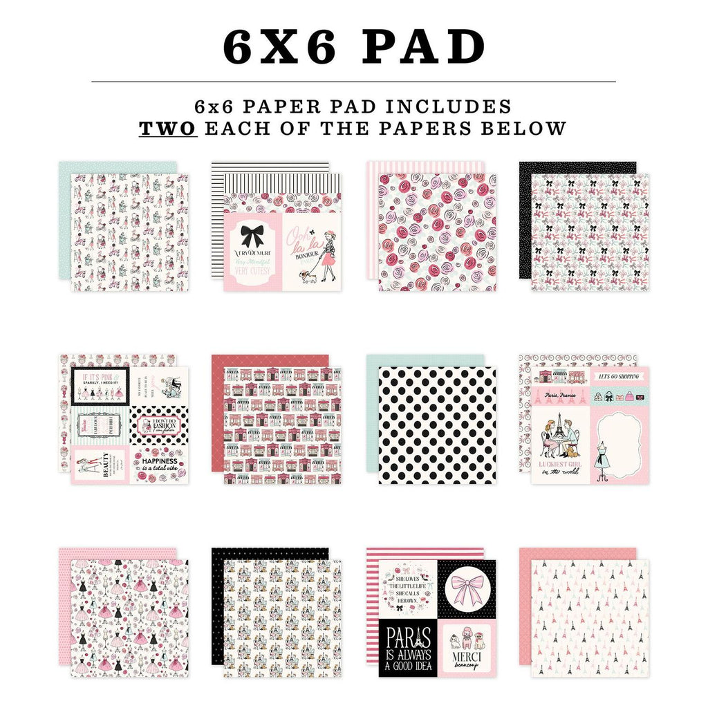 Carta Bella French Girl 6 x 6 Paper Pad cbfg490023 Product Image