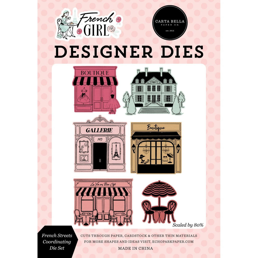 Carta Bella French Streets Clear Stamps And Dies Bundle CBFG490040 Dies Set