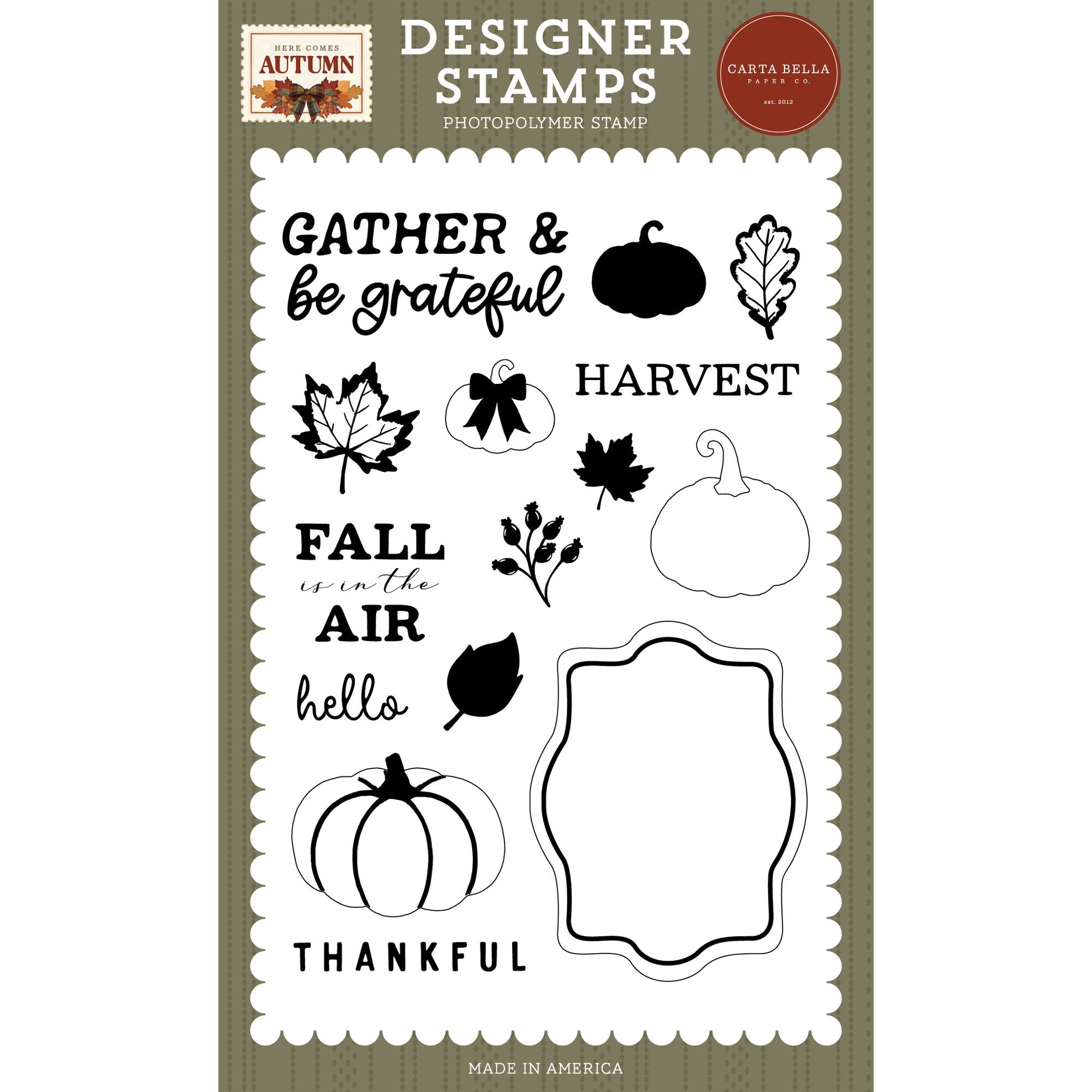 Carta Bella Gather And Be Grateful Clear Stamps cbhca513043