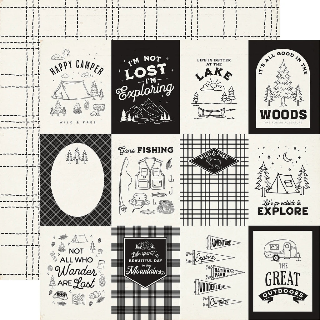 Carta Bella Great Outdoors 12 x 12 Collection Kit cbout542016 Camping Journaling Cards