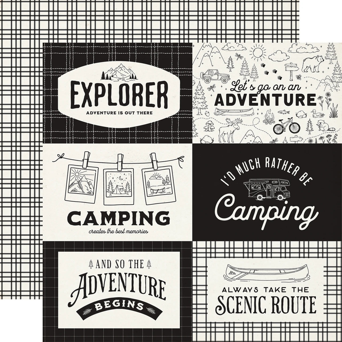 Carta Bella Great Outdoors 12 x 12 Collection Kit cbout542016 Explorer Journaling Cards