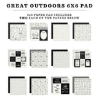 Carta Bella Great Outdoors 6 x 6 Paper Pad cbout542023 Camping Designs