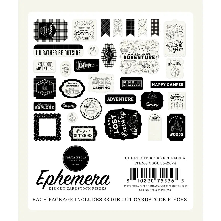 Carta Bella Great Outdoors Ephemera cbout542024 Packaging View