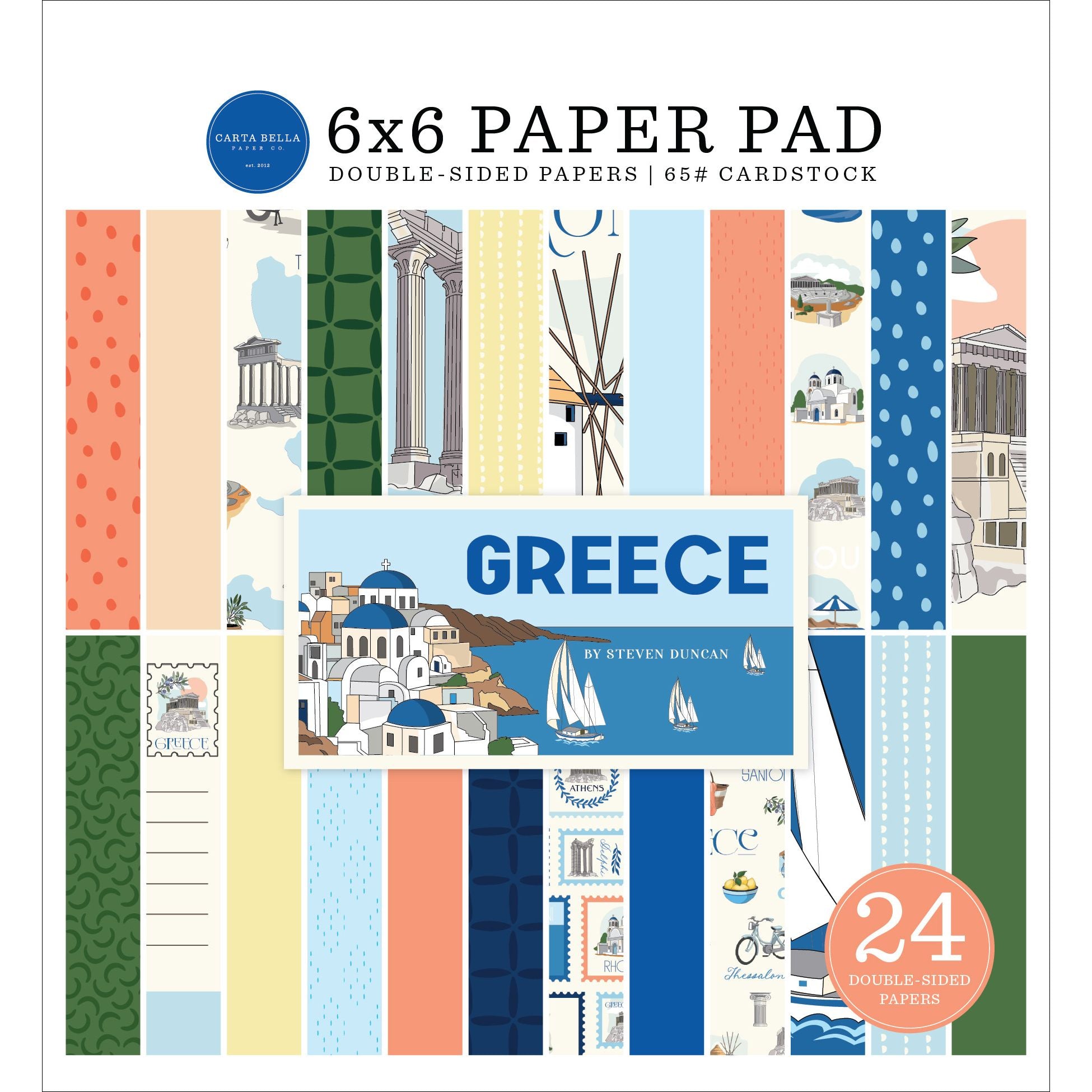 Carta Bella Greece 6 x 6 Paper Pad cbgr508023