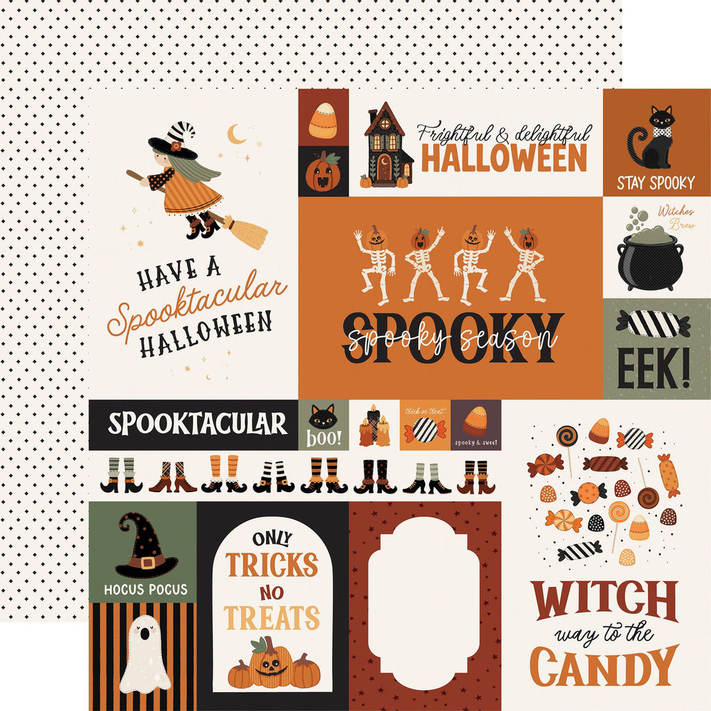 Carta Bella Handmade Halloween 12 x 12 Collection Kit cbhe512016 Candy Sentiments