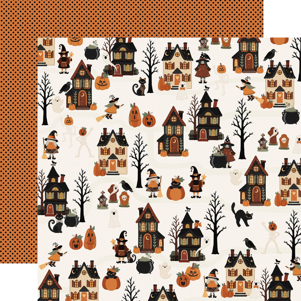 Carta Bella Handmade Halloween 12 x 12 Collection Kit cbhe512016 Haunted House Street