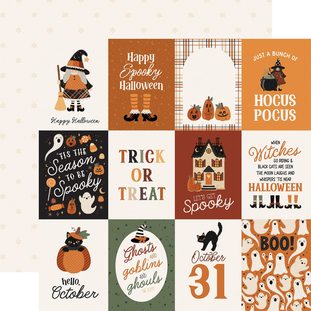 Carta Bella Handmade Halloween 12 x 12 Collection Kit cbhe512016 Journaling Cards