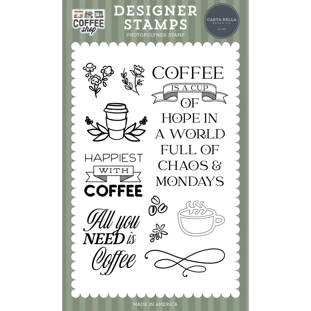 Carta Bella Happiest With Coffee Clear Stamps cbcs446040