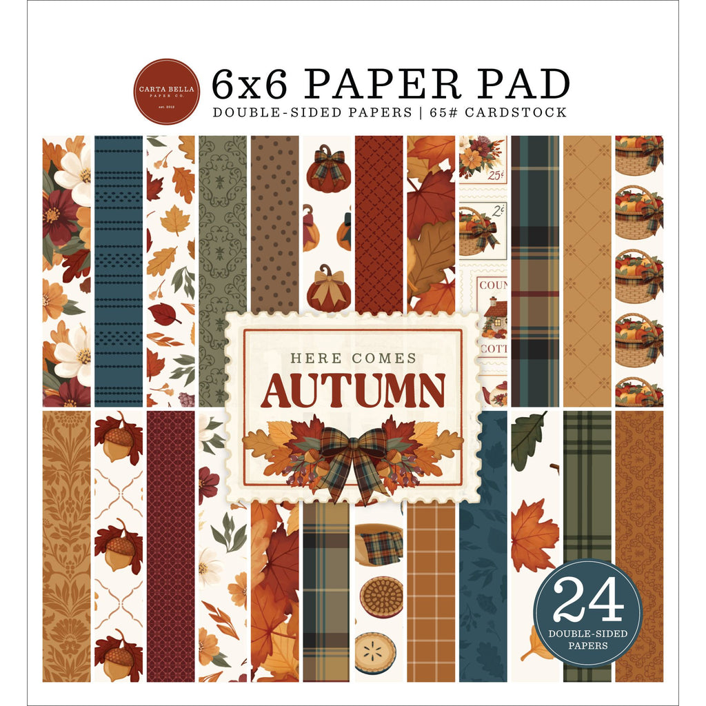 Carta Bella Here Comes Autumn 6 x 6 Paper Pad cbhca513023