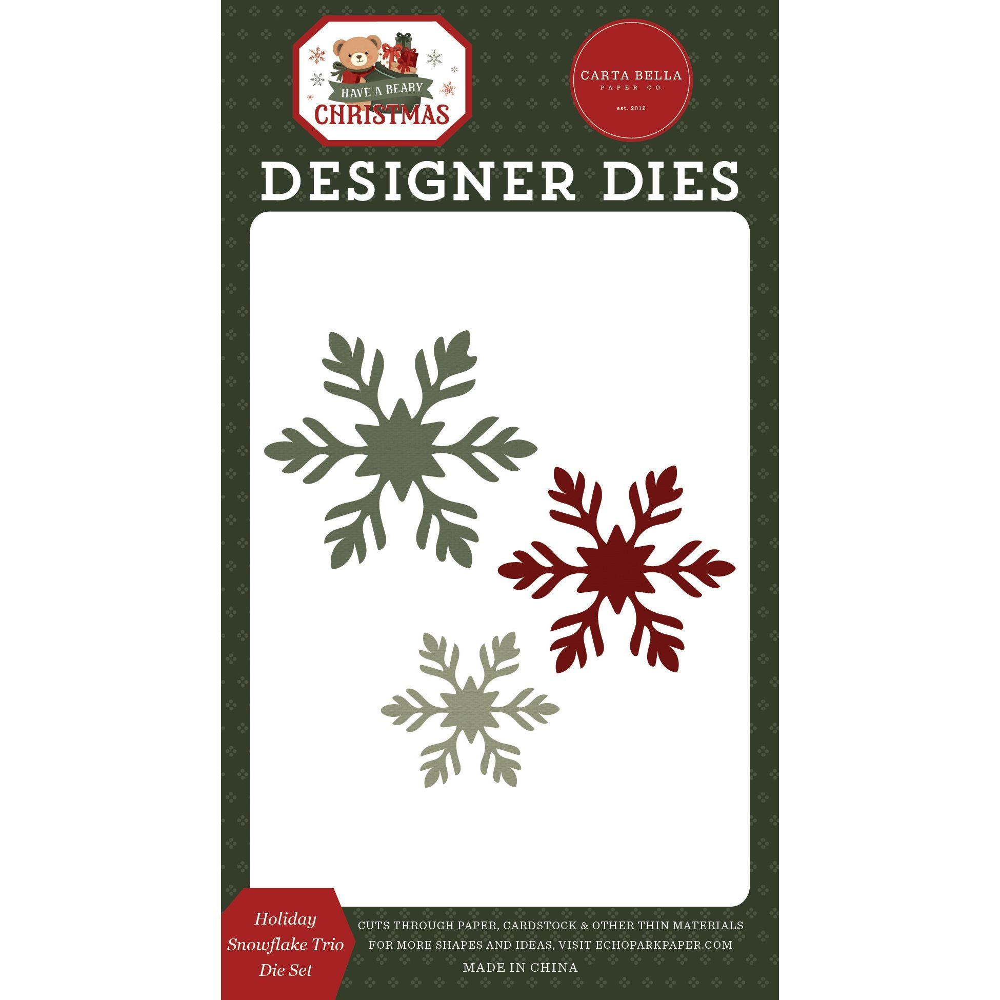 Carta Bella Holiday Snowflake Trio Dies cbbc518042