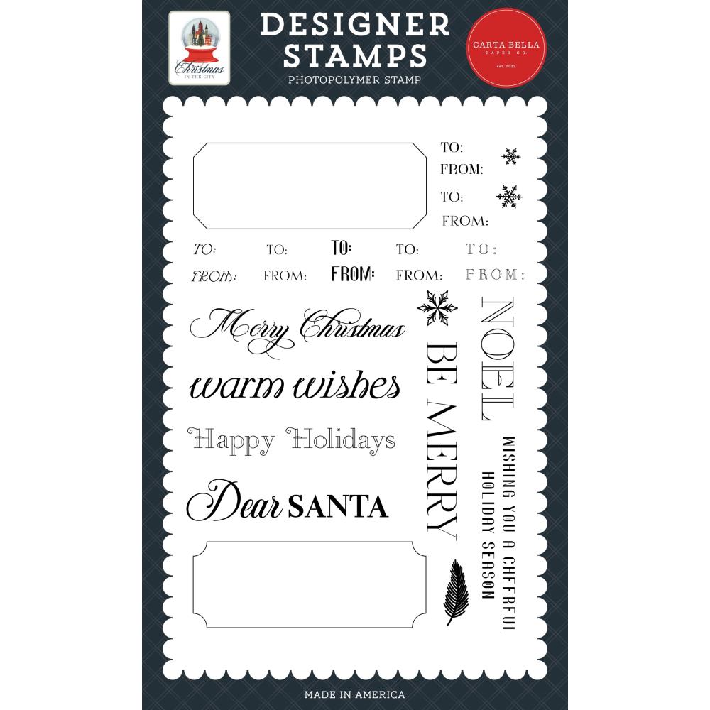 Carta Bella Holiday Tag Template Clear Stamps cbcic456044