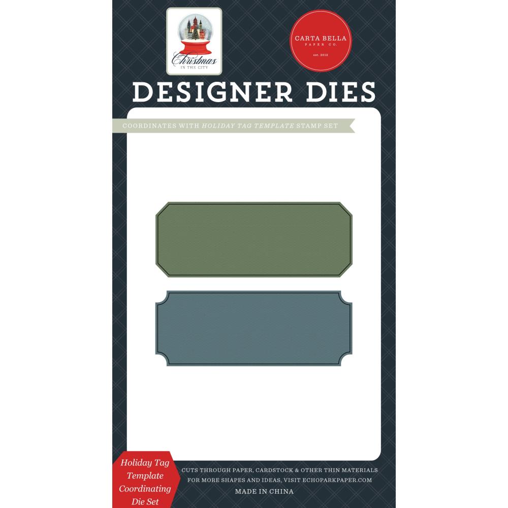Carta Bella Holiday Tag Template Dies cbcic456043