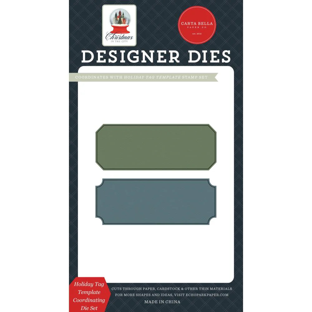 Carta Bella Holiday Tag Template Stamps And Dies Bundle cbcic456043