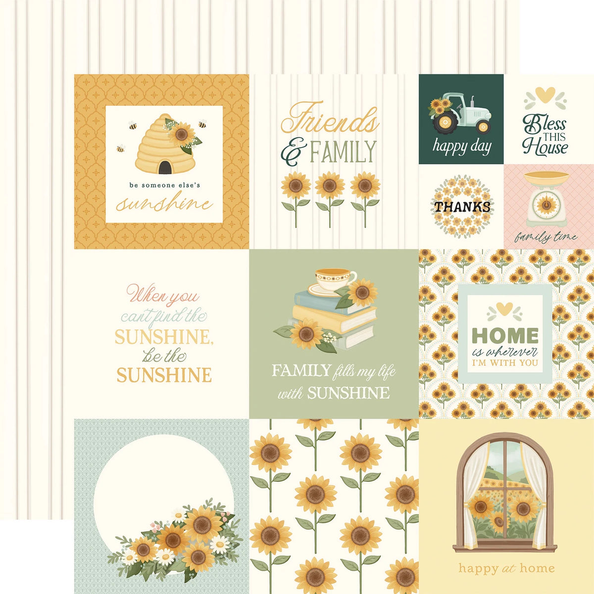 Carta Bella Home Sweet Home 12 x 12 Collection Kit cbhsh541016 Friends And Family Sentiments