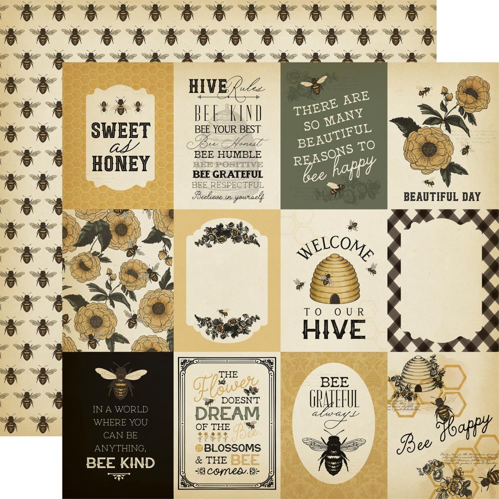 Carta Bella Honey Bee 12 x 12 Collection Kit cbhb450016 3X4 Journaling