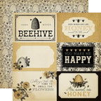 Carta Bella Honey Bee 12 x 12 Collection Kit cbhb450016 6X4 Journaling Cards