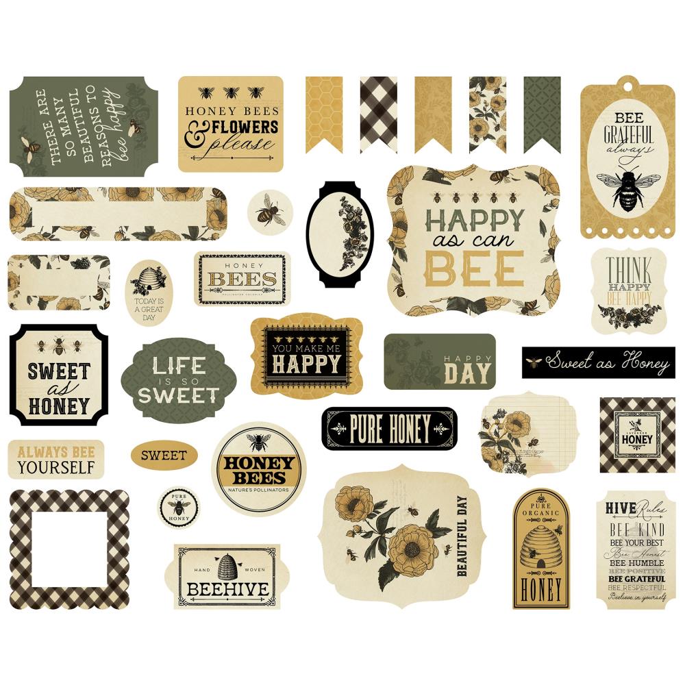 Carta Bella Honey Bee Ephemera cbhb450024 Farm Sentiments