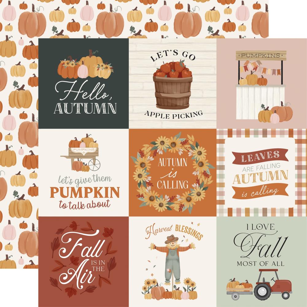 Carta Bella It's Autumn 12 x 12 Collection Kit cbia452016 4X4 Journaling Cards