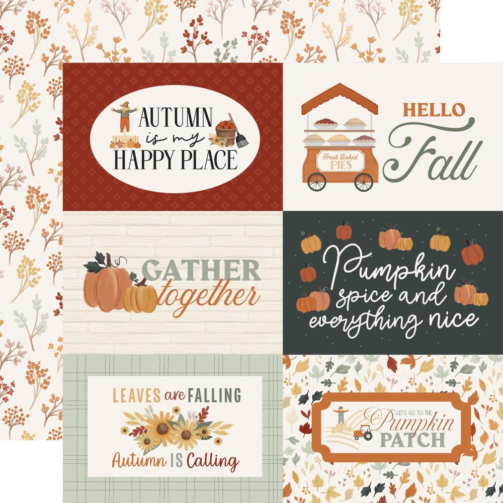 Carta Bella It's Autumn 12 x 12 Collection Kit cbia452016 6X4 Journaling Cards