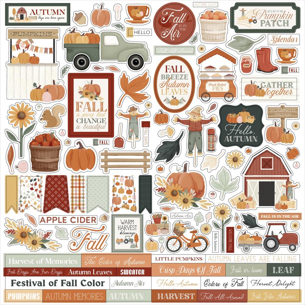 Carta Bella It's Autumn 12 x 12 Collection Kit cbia452016 Cardstock Stickers
